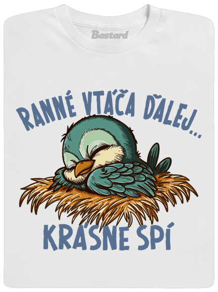 Ranné vtáča spí pánske tričko White