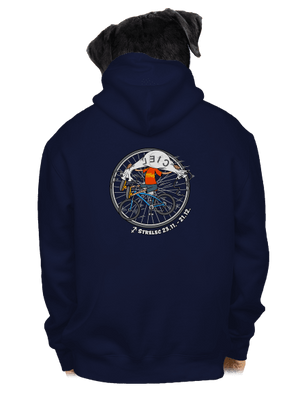 Cyklistický horoskop: Strelec pánska mikina na zips Navy