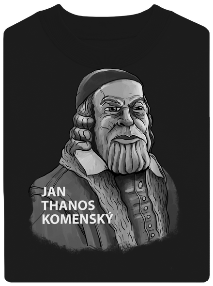 Jan Thanos Komenský unisex mikina bez kapucne Black