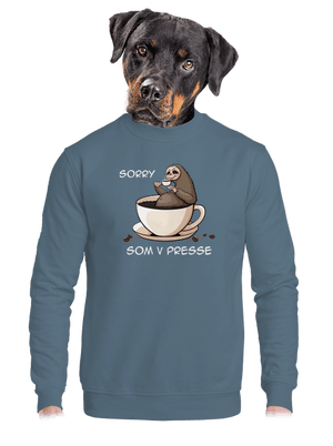 V presse unisex mikina bez kapucne Nordic Blue