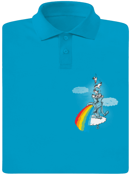 Ako vzniká dúha pánska polokošeľa Blue Atol