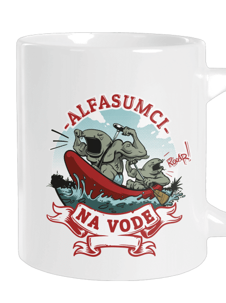 Alfasumci na vode veľký hrnček White