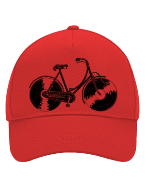Gramofónový bicykel šiltovka baseballka Classic Red