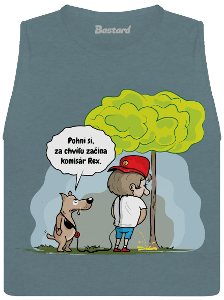 Pán pes dámske tielko voľné Heather Deep Teal