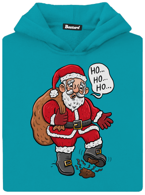 Ho ho ho  detská mikina klokanka Hawaiian Blue