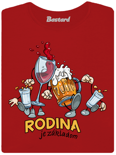 Rodina je základom dámske tričko s lemom Red Mal