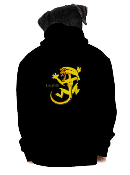 Bananalien pánska mikina na zips Black