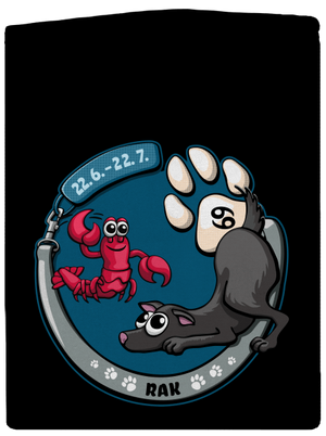 Psí horoskop: Rak pánska mikina na zips Black