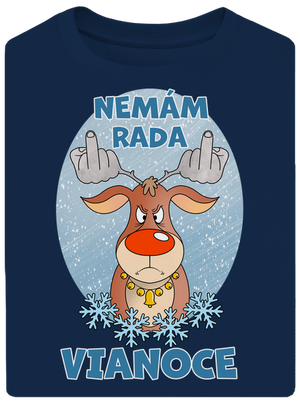 Nemám rád Vianoce unisex tričko oversized Midnight Blue