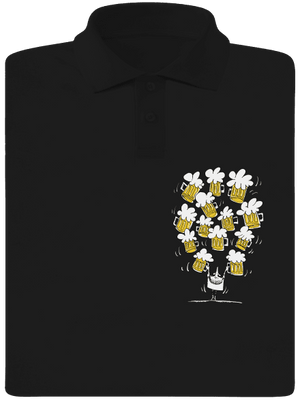 Šťastný pivár pánska polokošeľa Black