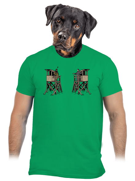 Poľovník a kazateľnica pánske tričko Kelly Green