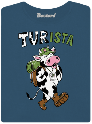 Tur na cestách dámske tričko prémium Petrol Blue