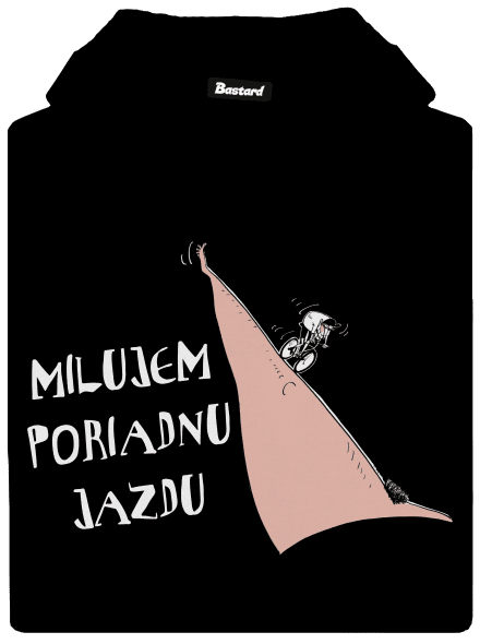 Milujem jazdu pánska mikina klokanka Black