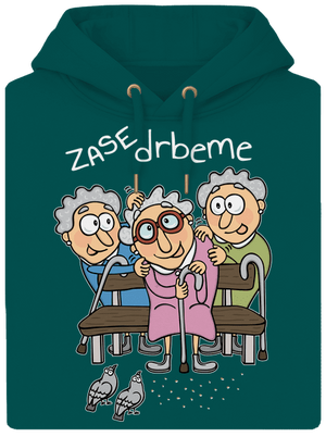 Zase drbeme unisex mikina premium Emerald Green