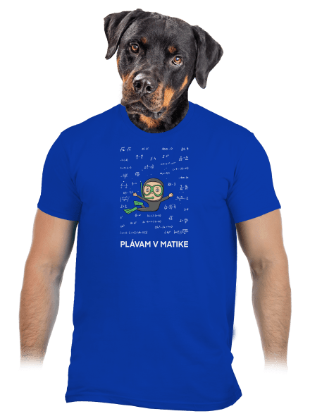 Plávam v matike pánske tričko Royal Blue