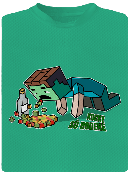 Kocky sú hodené pánske športové tričko Mint Mal