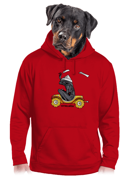 Votrelníček pánska mikina klokanka Red