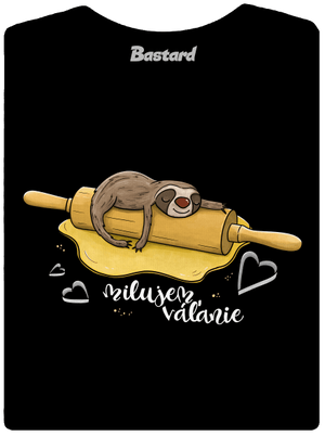 Milujem váľanie dámske tričko s lemom Black