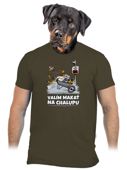 Valím na chalupu pánske tričko Urban Khaki