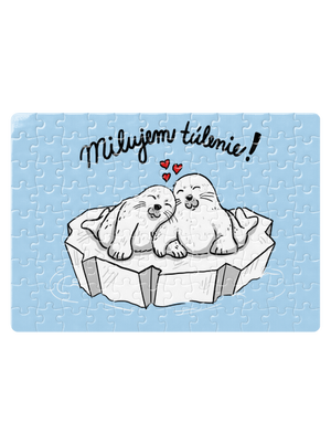 Milujem túlenie puzzle White