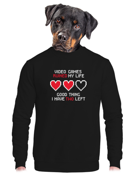 Video games unisex mikina bez kapucne Black