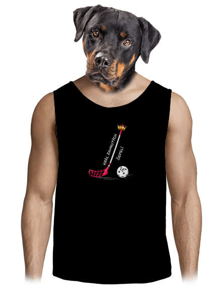 Kráľ zahnutých čepelí - florbal pánske tielko Black