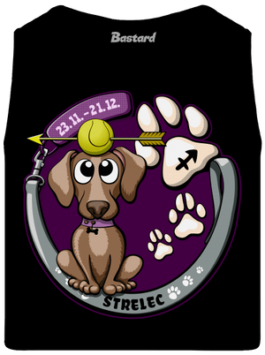 Psí horoskop: Strelec pánske tielko Black