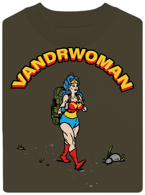 Vandrwoman unisex mikina bez kapucne Urban Khaki