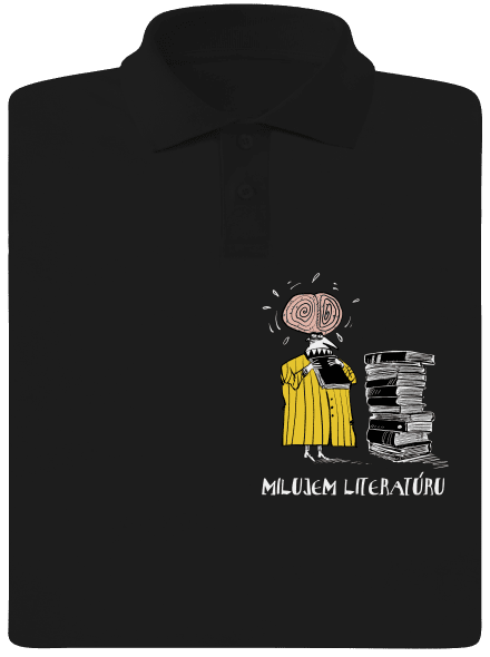 Milujem literatúru pánska polokošeľa Black
