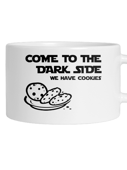 Come to the dark side hrnček makronka White