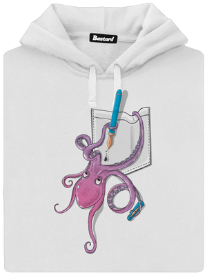 Jednoducho miluje atrament dámska mikina klokanka White