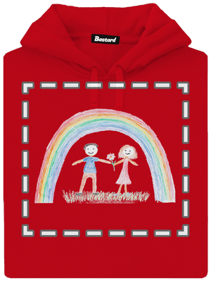 Detské kresby - Nahraj vlastnú pánska mikina klokanka Red