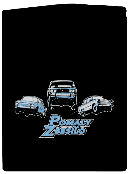 Pomaly a zbesilo pánska mikina na zips Black