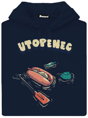 Utopenec pánska mikina klokanka Navy