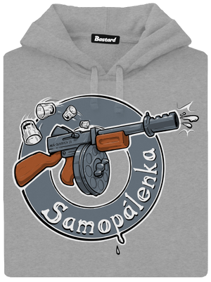 Samopálenka pánska mikina klokanka Light Melange