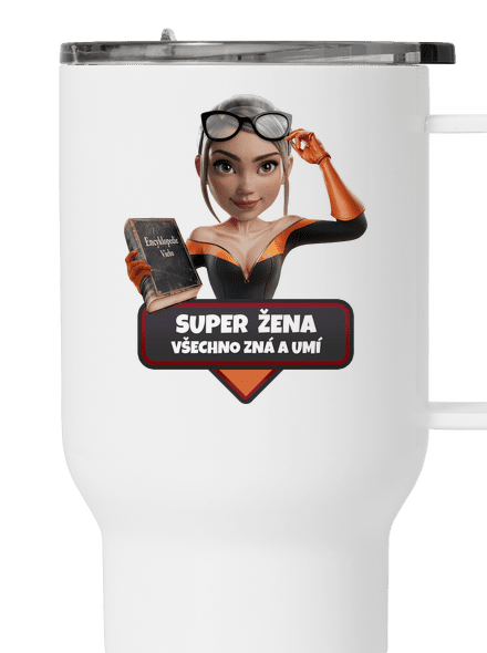Super mama termohrnček White