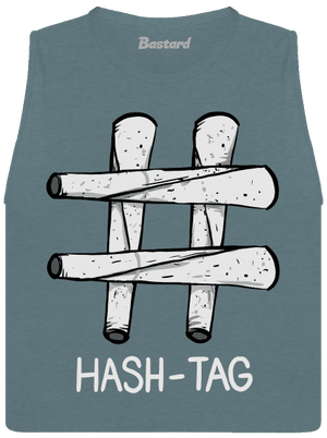 Hash tag dámske tielko voľné Heather Deep Teal