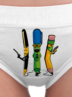 Písací gang dámske nohavičky White