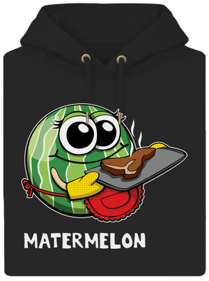 Melouní rodina unisex mikina premium Dark Black