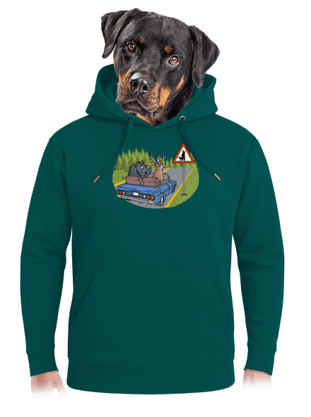 Poľovník unisex mikina premium Emerald Green