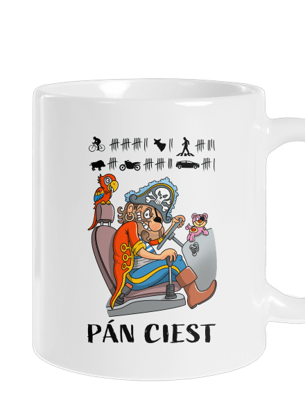 Pán ciest klasický hrnček White