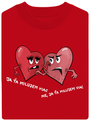 Srdiečka unisex mikina bez kapucne Red