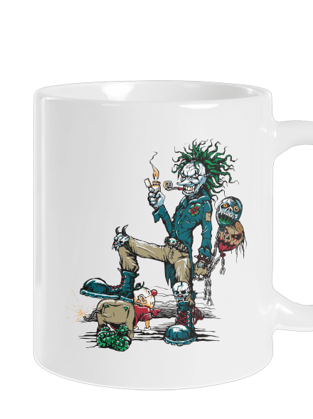 Evil Clown klasický hrnček White
