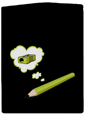 Ceruzka a Strúhatko pánska mikina na zips Black