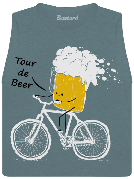 Tour de beer dámske tielko voľné Heather Deep Teal