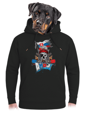 Ahoj unisex mikina premium Dark Black