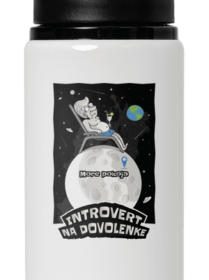 Introvert na dovolenke flaša na vodu White