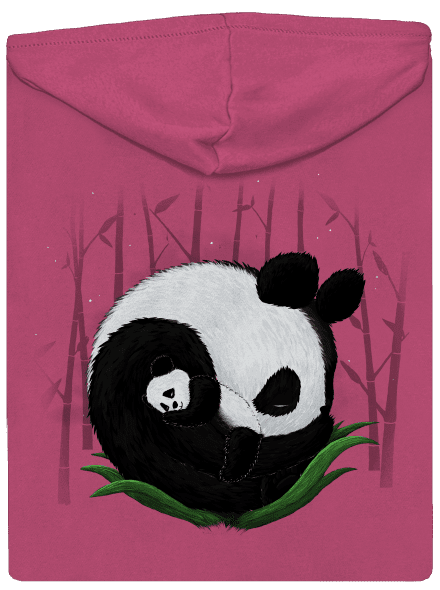 Dve spiace pandy dámska mikina na zips Magenta
