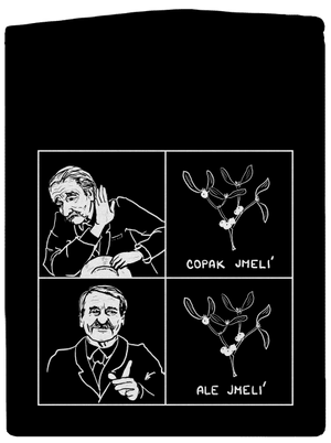 Cimrman: Copak jmelí pánska mikina na zips Black