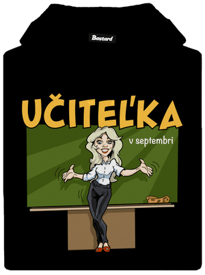 Učitel'ka v septembri pánska mikina klokanka Black
